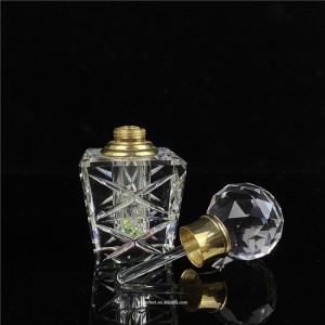 High quality Printing Crystal Glass Perfume Bottle Glass Attar Bottle Hotstamping Crystal Bottle