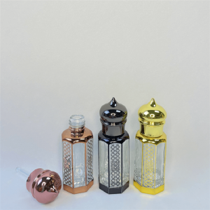 Factory Direct Supply Gold Perfume Bottles Trendy Style Glass Oil Perfume Bottle