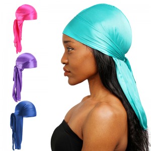 Wholesale High Quality do rag Factory –  TJM-05C Unisex Silky durag do rag headwrap wave cap – GATHERTOP