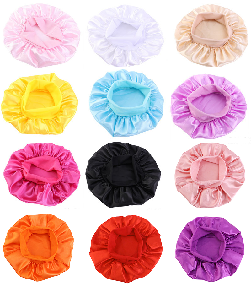 dětská saténová čepice na spaní v barvách