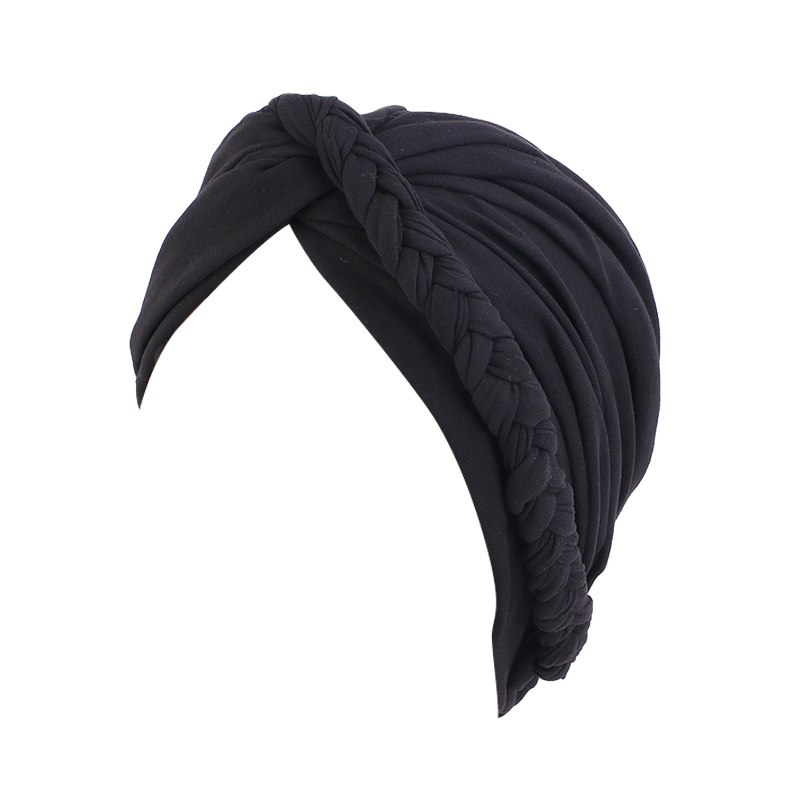Braided turban holle wrap hoofddoek JD-1103T