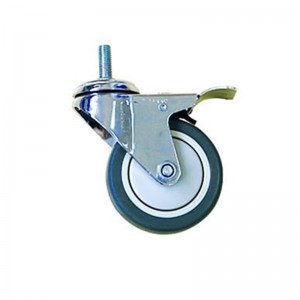 360° Swivel Metal Medical Caster and Wheel with or without Brake for Hospital Bed or Trolley