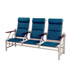 2-4 Seats Stainless Steel or Metal Plating Bench Seat Office Waiting Room Furniture