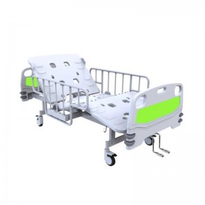 Double Cranks Fowler Bed 2-function Fixed Height ABS or PP Panels Aluminum or ABS or PP Side Rail PP Platform on Casters