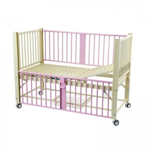 Full Length Collapsible Side Railings Multifunction Pediatric Bed with Four Caters