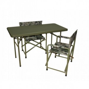 PP PE ABS with Power-coated Steel Frame Portable Table Army Green or Cream White