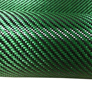 Zelena tkanina od karbonskih vlakana