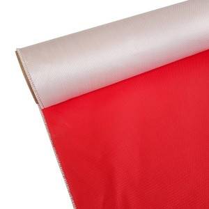 Tissu en fibre de verre en caoutchouc de silicone rouge