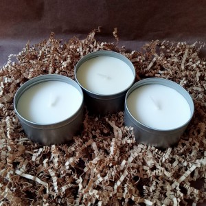 Candles na-esi ísì ụtọ Soy Wax Travel Tin Gift Candles maka Aromatherapy