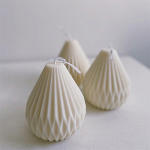 Vela perfumada con forma de cono de pera perfumada de suministro de fábrica para decoración