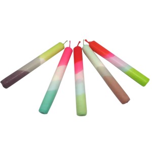 Customized Taper Stick Candles Wax Multi-color Unscented Dinner Candle Drippless for Home Decor