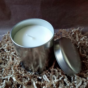 6 oz Soy Travel ezüst ón gyertyák esszenciális olajokkal illatosított pamut kanóccal