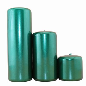 Bougies votive non parfumées de pilier de peinture métallique brûlante propre pour la décoration