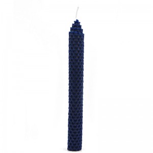 hand rolled beeswax pillar taper candle