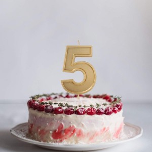 Espelmes digitals d'or a l'engròs de pastís d'aniversari