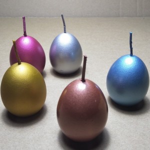 Supply colorful easter egg candle