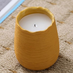 Candles Collection Bougie parfumée en cire de soja dans un pot en céramique avec parfum de pivoine