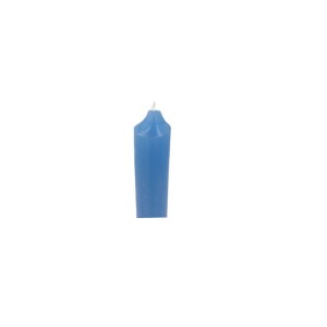 ახალი მოდური პარაფინის ცვილი უსუნო ტრიალის სანთელი მრგვალი სანთლები ღია ცისფერი და მორგებული ფერით