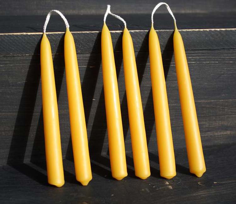 Candle factory supply pure beeswax taper candle Featured Image