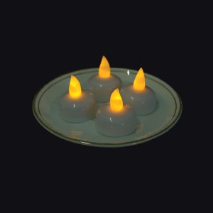 Espelmes sense flama de decoració floral de festa de casament impermeable de te flotant de 12 LED