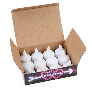 Bougies sans flamme de décoration florale de fête de mariage imperméable à l'eau de thé flottant de 12 LED