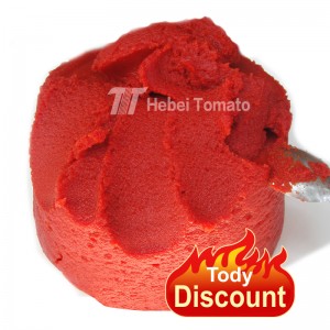 Pâte de tomate biologique de haute qualité, 400g x 24 boîtes/ctn, emballage en étain, avec le meilleur prix, petite saveur aigre