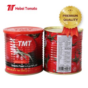 Hege kwaliteit 400g * 24 tins / ctn Tin Packing tomaat paste mei bêste priis Little Sour Flavor Organic Tomato Paste