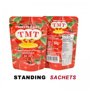 Фабрика во Кина евтина цена Прилагодена ОЕМ торбичка за запечатување торбичка со доматен концентрат Кесичка доматна паста 30g56g70g100g во Африка