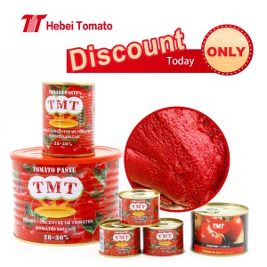 Großhandelspreis OEM-Marke kundenspezifisches Doppelkonzentrat-Tomatenmark in Dosen 2200 g + 70 g Brix 28 % - 30 %