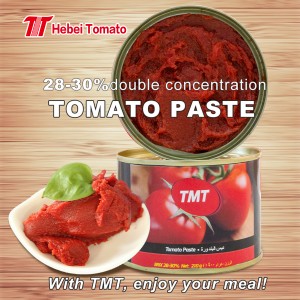 Brix paste tomato blasta blasta 28-30% ann an diofar mheudan bho sholaraiche paste tomato mòr-chòrdte