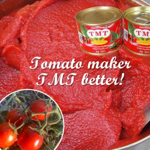 Engros god pris hermetisk tomatpuré 28-30% Brix i forskjellige størrelser med OEM-merkeksport fra Kina