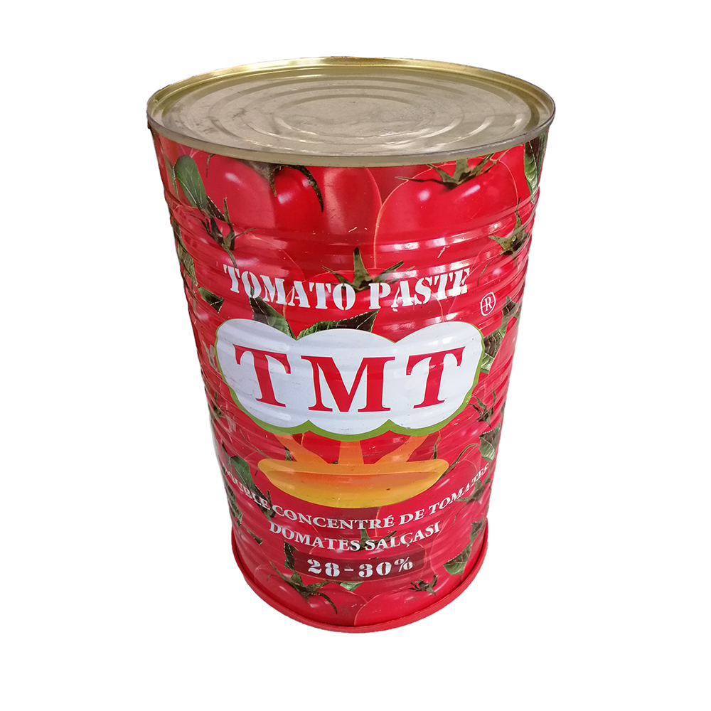 konsentrasi rega pabrik 28% -30% tempel tomat brix kaleng 4.5kg