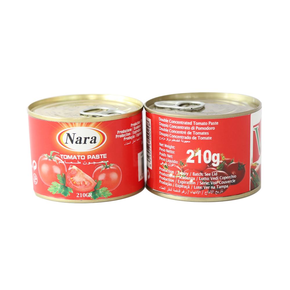 Ny orinasa Shina mora manafatra 28-30% concentration 210g tomato paste mpanamboatra