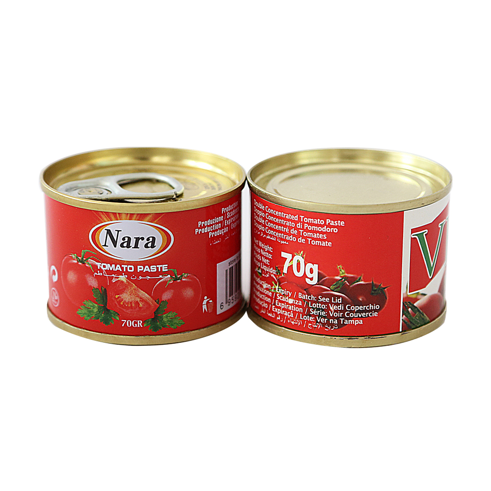 Sachê de pasta de tomate no atacado 70g marca TMT enlatada