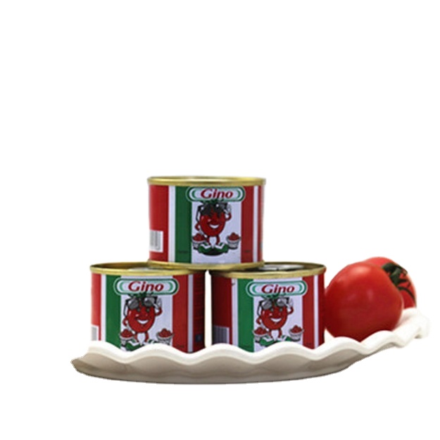 Tempel tomat kaleng organik tempel tomat kaleng brix 28-30% lan 22-24%