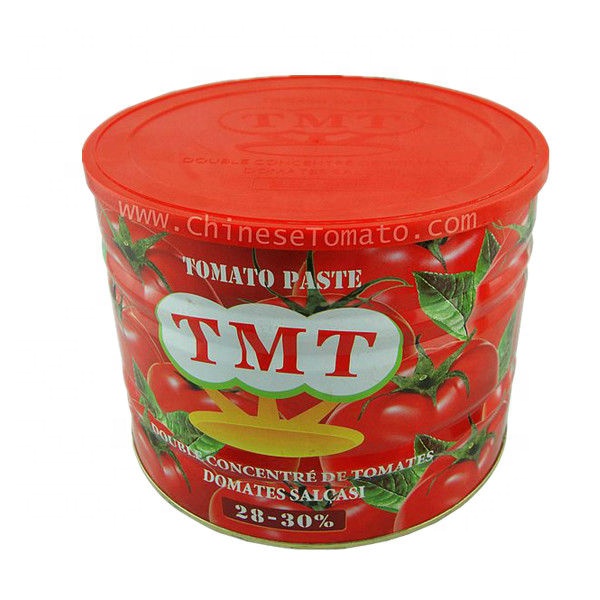 Pasta de tomate vermella orgánica e natural Marca Fine Tom para o mercado de Dubai