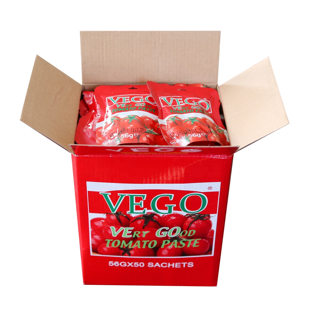 Hochwertige Sachet-Tomatenpaste der Marke VEGO