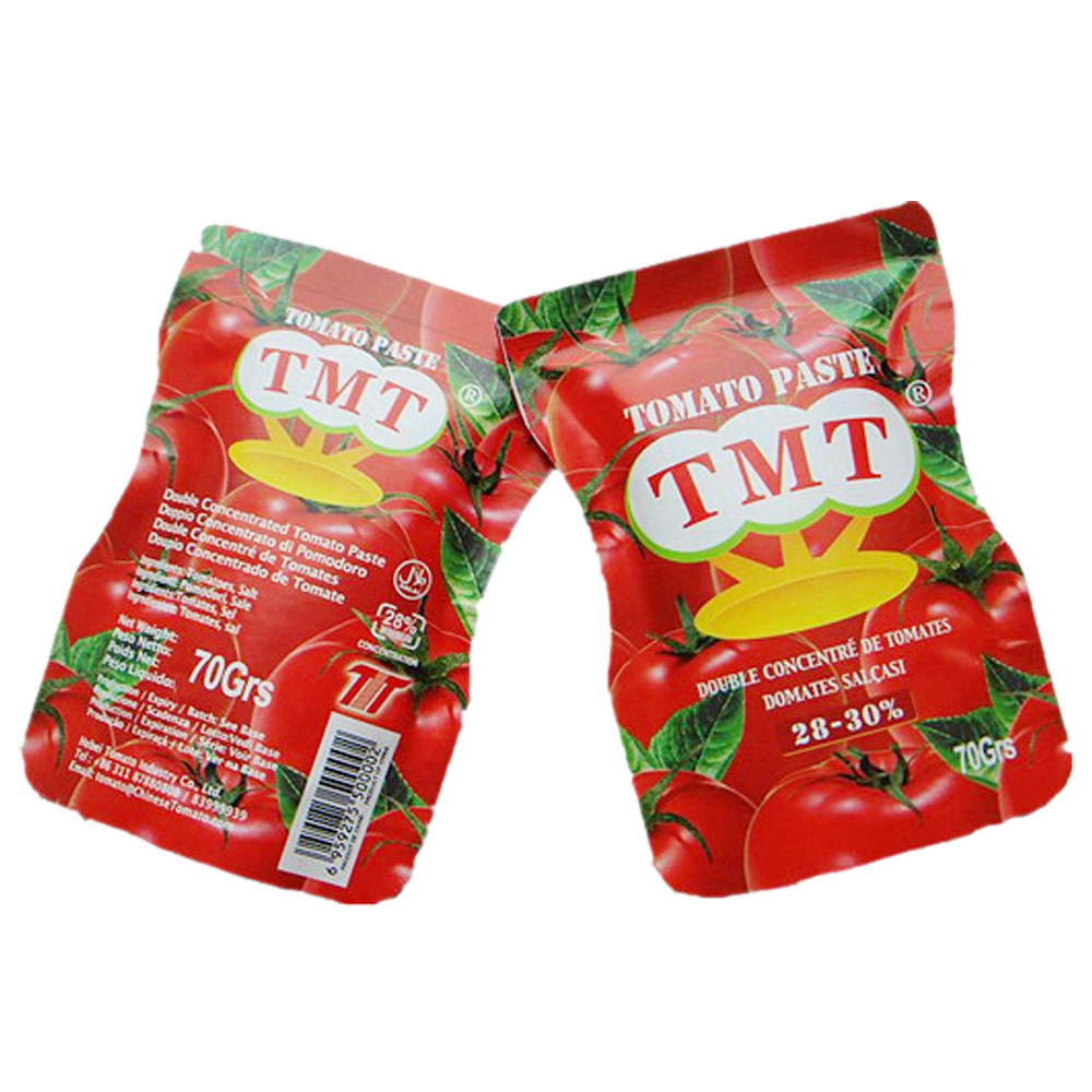 Afrika pazarı fabrikası 70g domates salçası poşeti