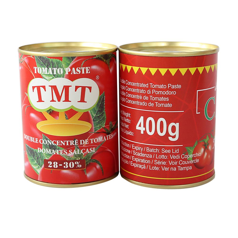 aseptic tomato paste Canned Concentrated Tomatoes 400 grams tomato sauce brix 28-30%