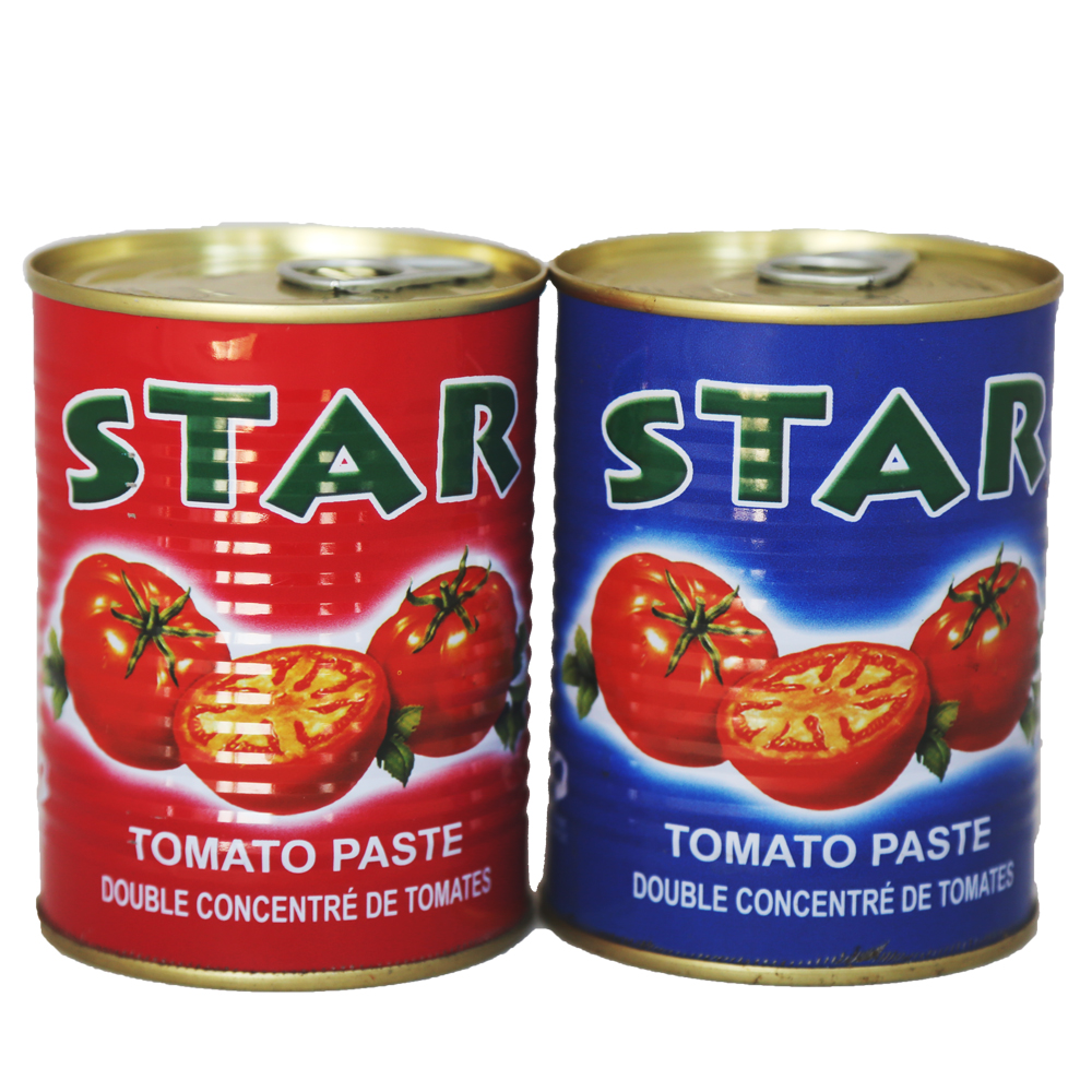 Pasta de Tomate enlatada fácil de abrir 400g en latas