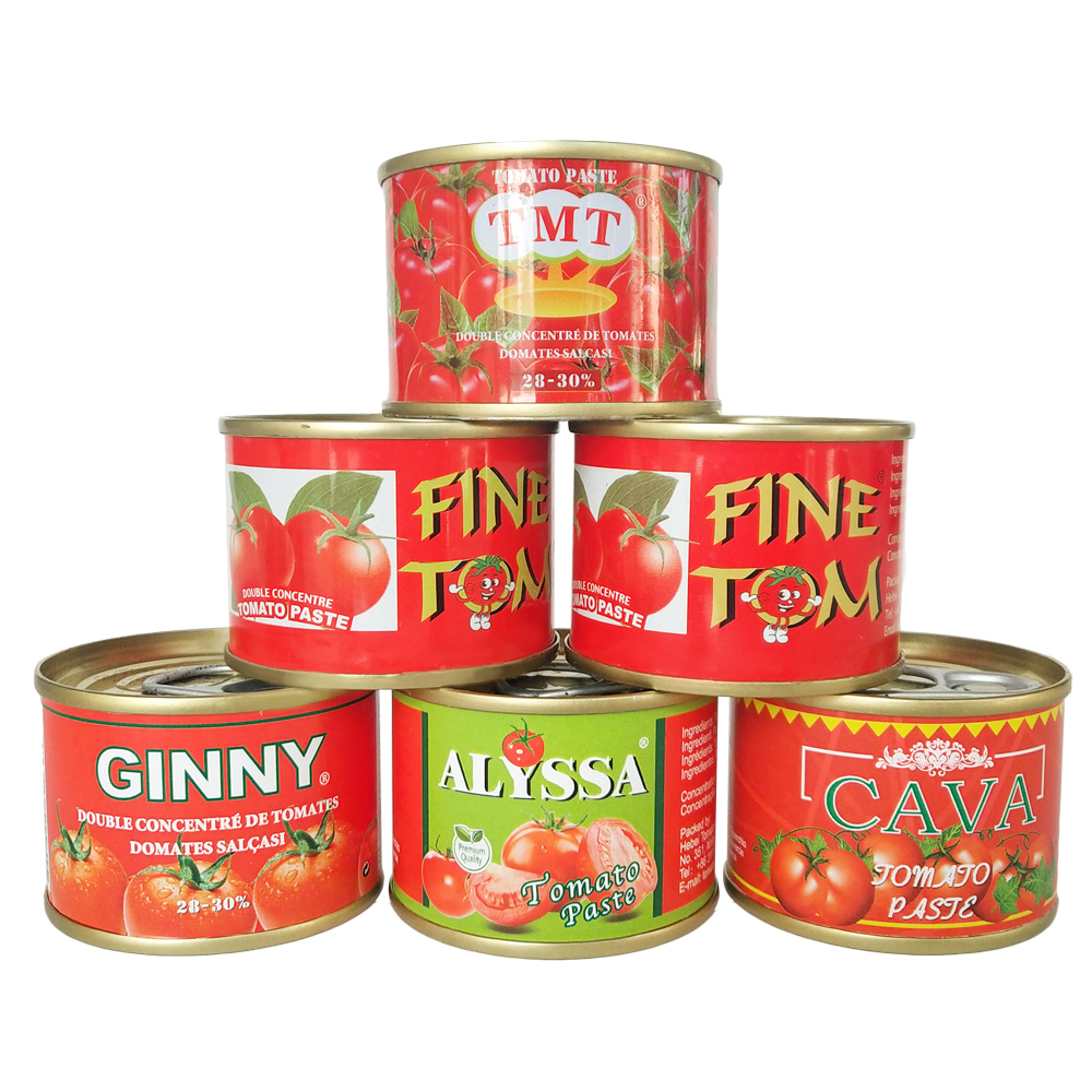 Hunhu 28-30% Brix 70g/210g/400g/800g/2200g Aseptic Tomato Paste