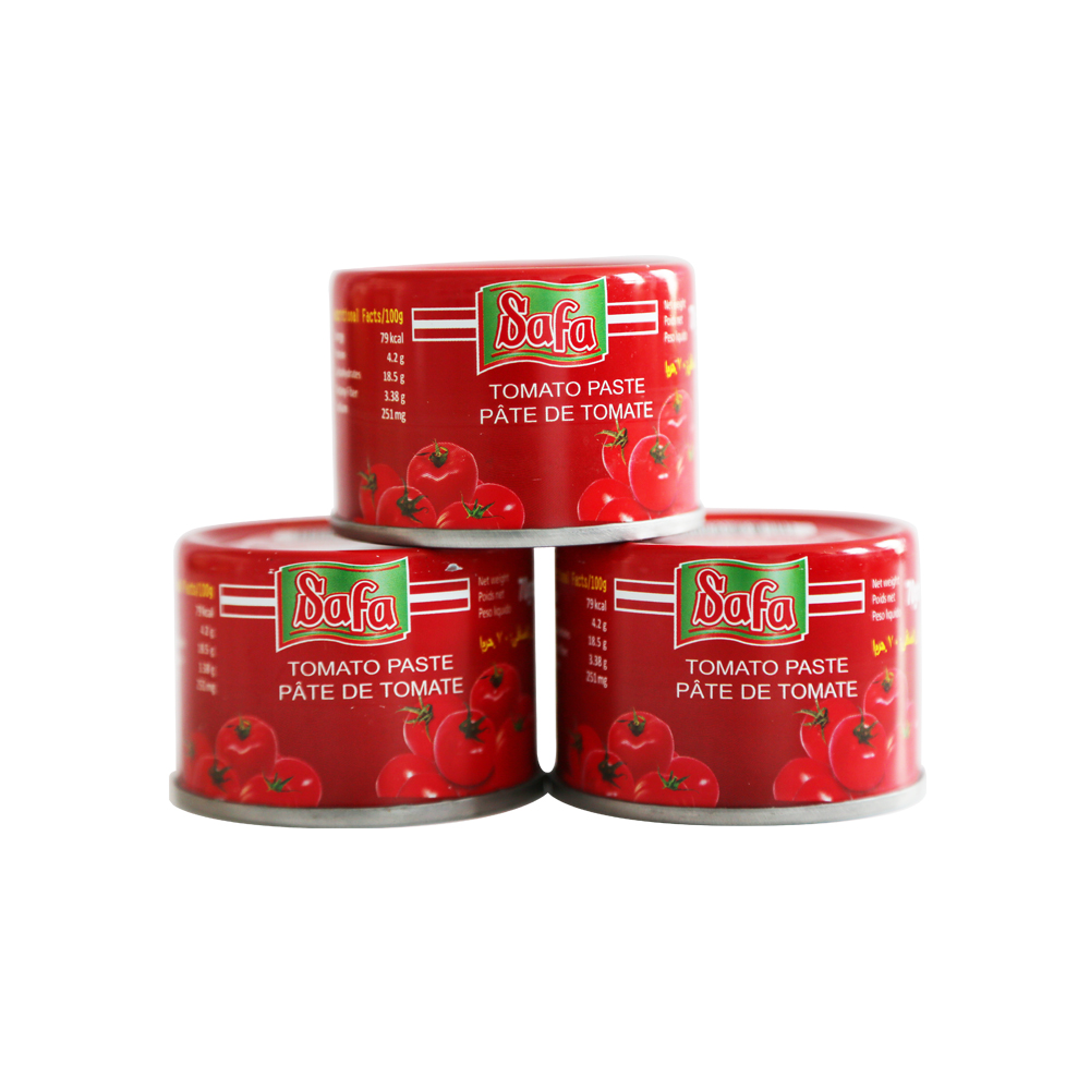 Ulgurji konservalangan eng yaxshi tomat pastasi 70 g tomat pastasi qutilarda safa brendi