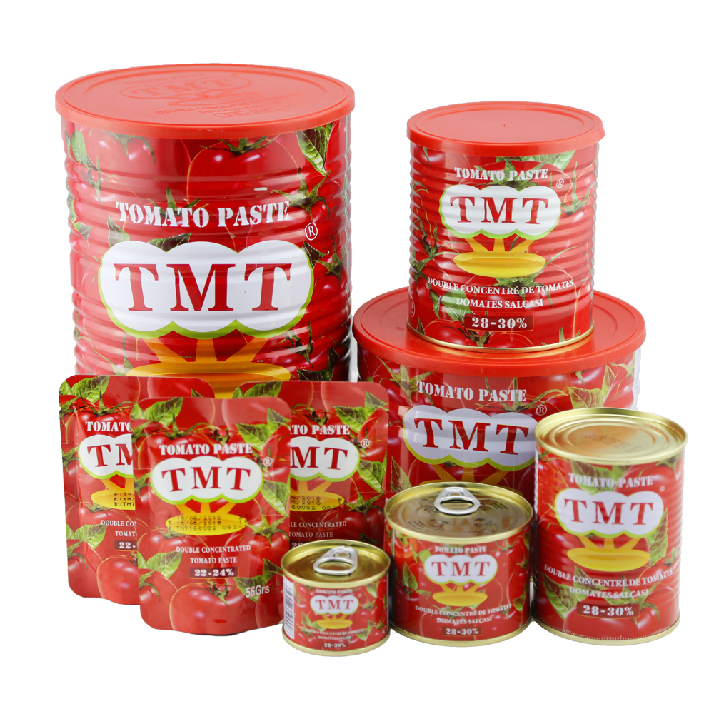 कारखाना 28-30% ब्रिक्स इझी ओपन कॅन केलेला टोमॅटो पेस्ट 3kg