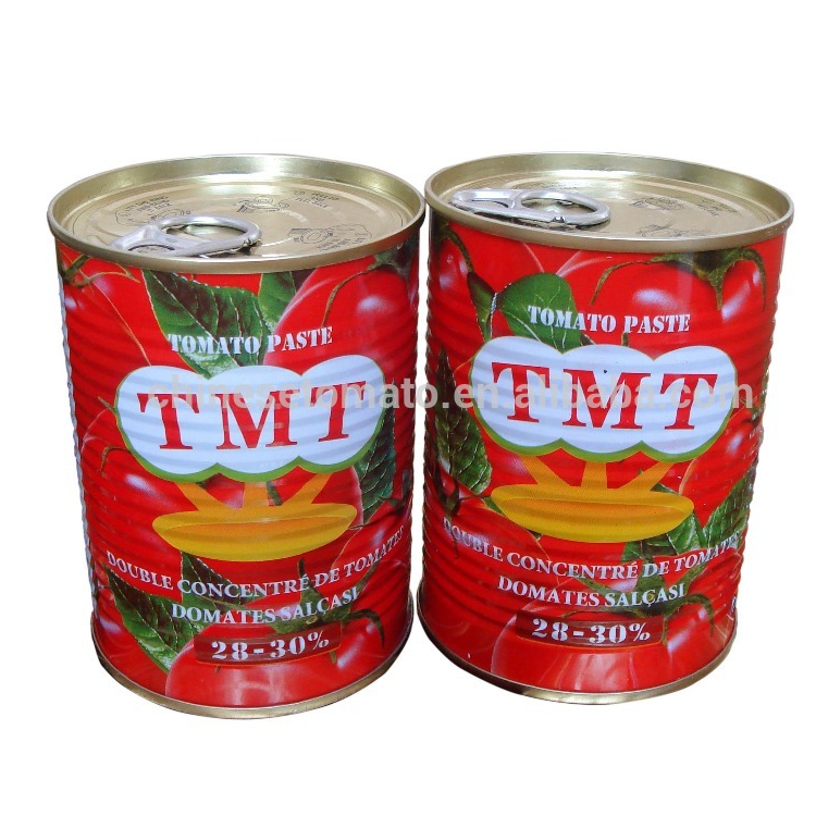 Tomatpuré dubbelkoncentrerad 210g och 400g för Ghana och Nigeria