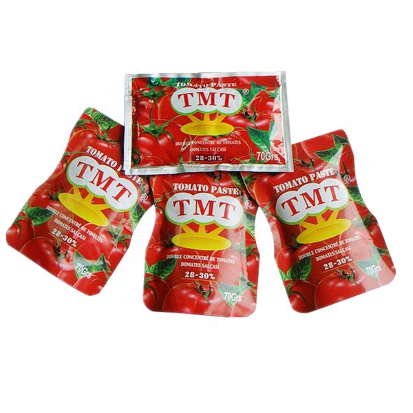 Sachet de tomates Al mudhish 22-24% avec 100% de tomates pures