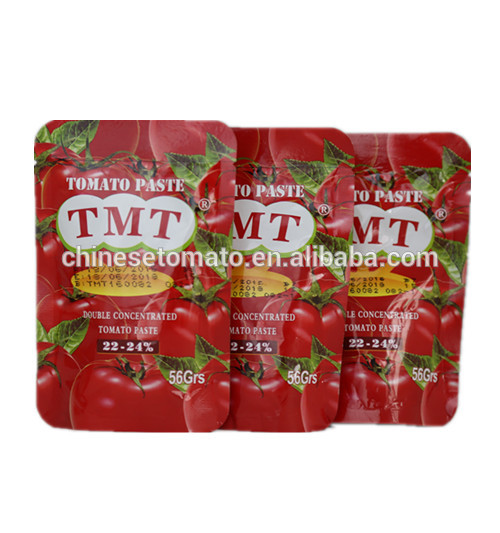 salsa brand tomato paste 56g tomato pouch standup sachet