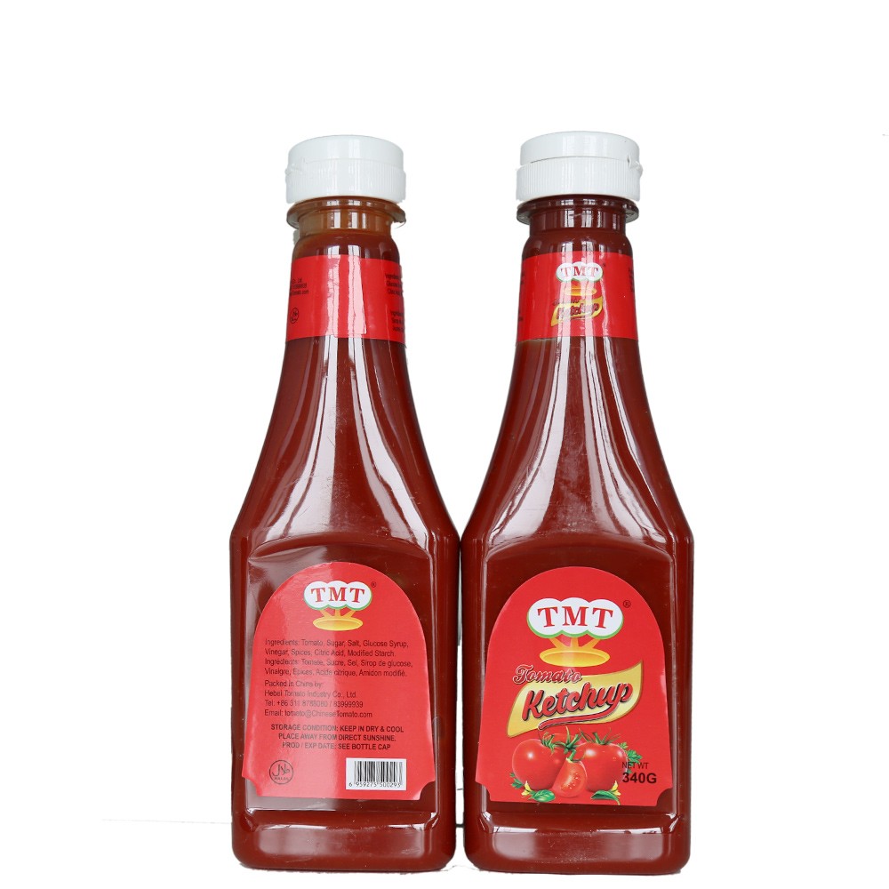 Botella de salsa de tomàquet de 340 g d'alta qualitat de bon gust