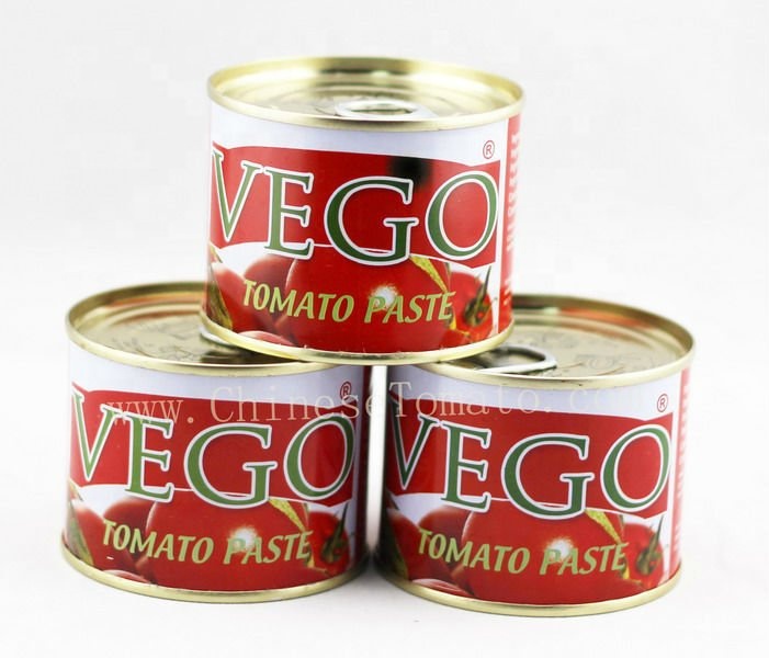 70g Canned tomaat paste mei hegere kwaliteit en bettere priis foar eksport nei Afrika