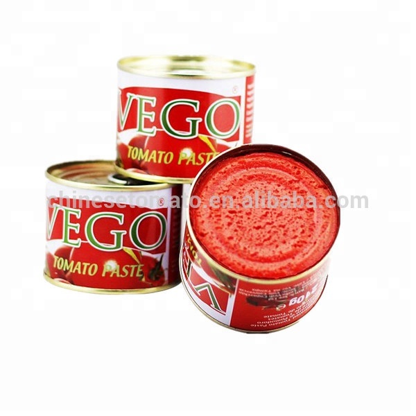 70g bột cà chua dán cà chua đóng hộp 28-30% bột cà chua số lượng lớn