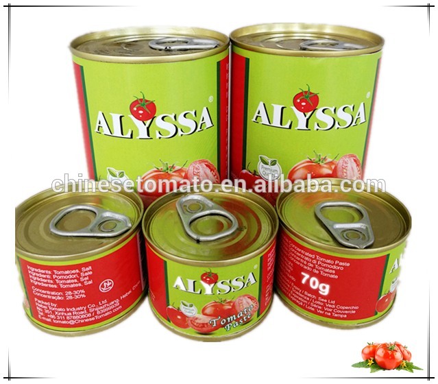 ALYSSA Tin Tomato Paste ສໍາລັບ Ghana Double Concentrated ຫມາກເລັ່ນ Paste